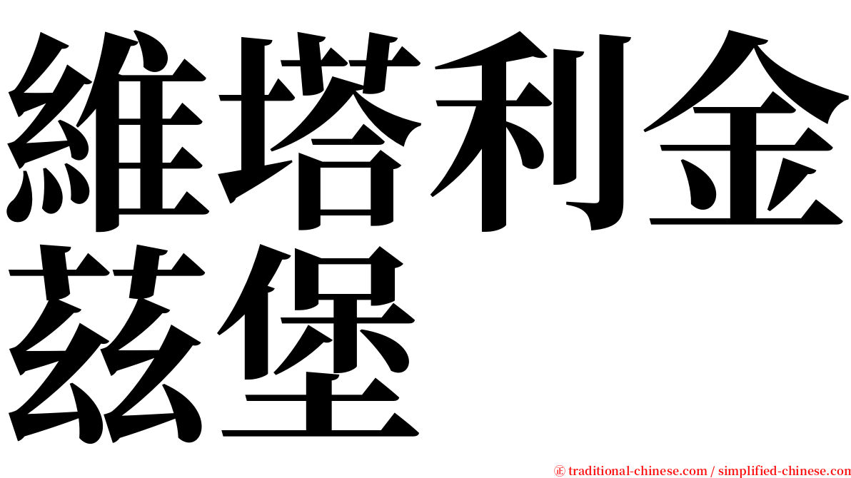 維塔利金茲堡 serif font