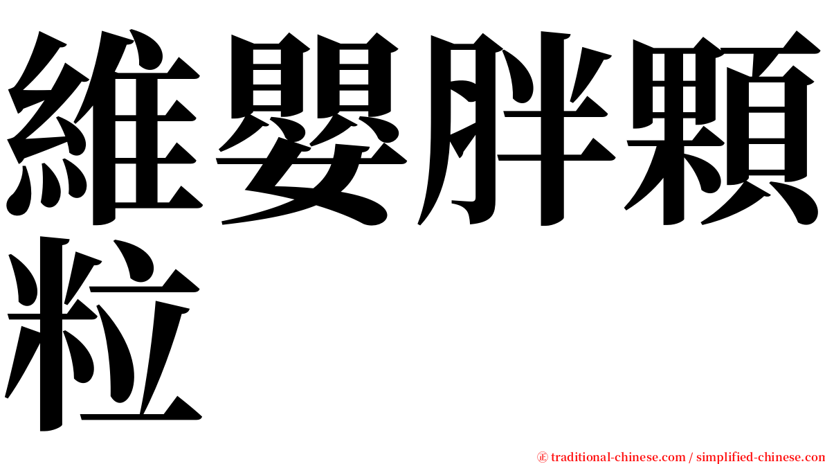 維嬰胖顆粒 serif font