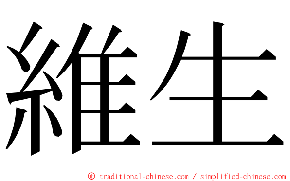 維生 ming font