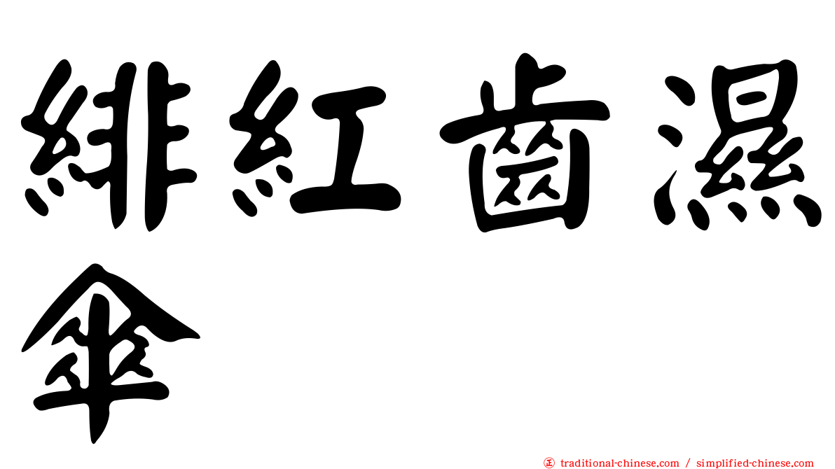 緋紅齒濕傘