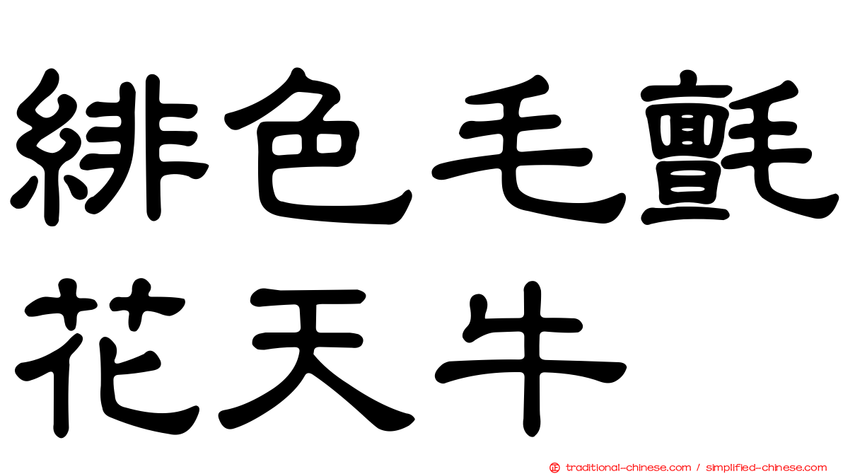 緋色毛氈花天牛
