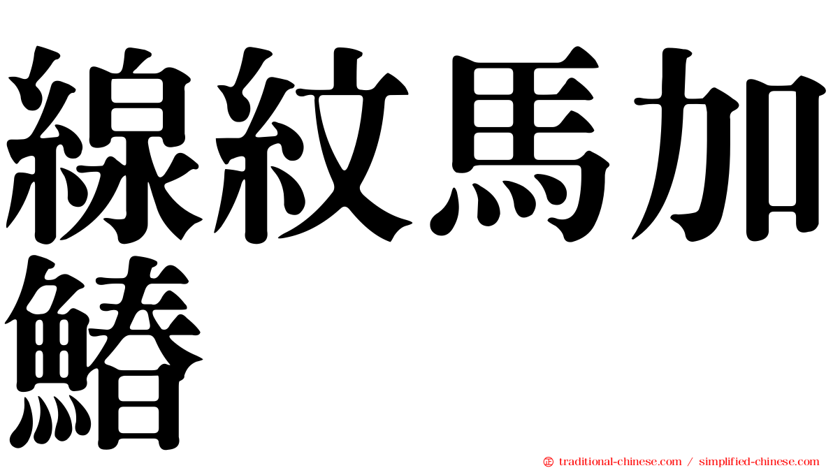 線紋馬加鰆