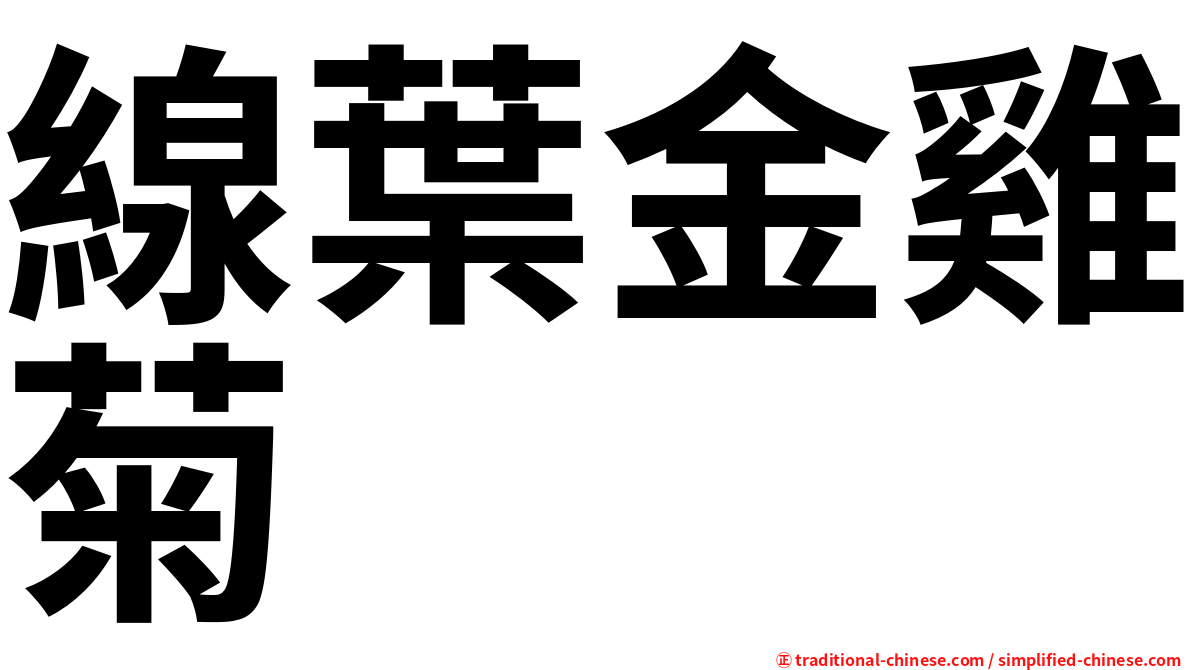 線葉金雞菊