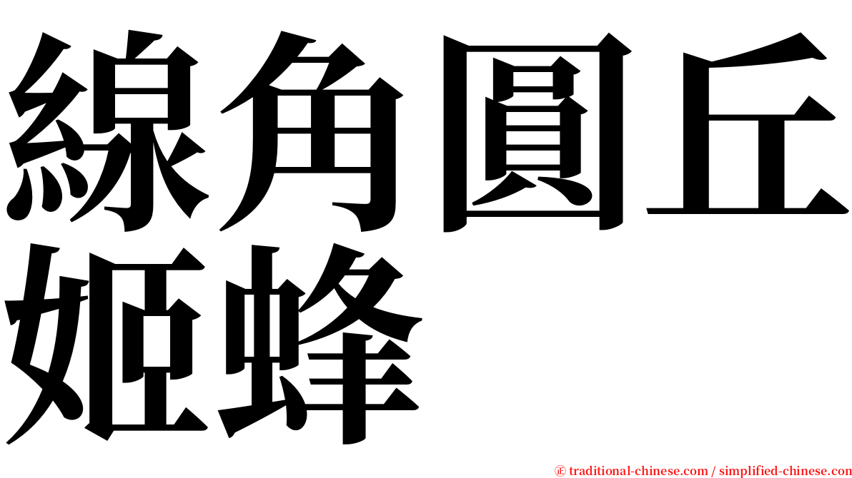線角圓丘姬蜂 serif font