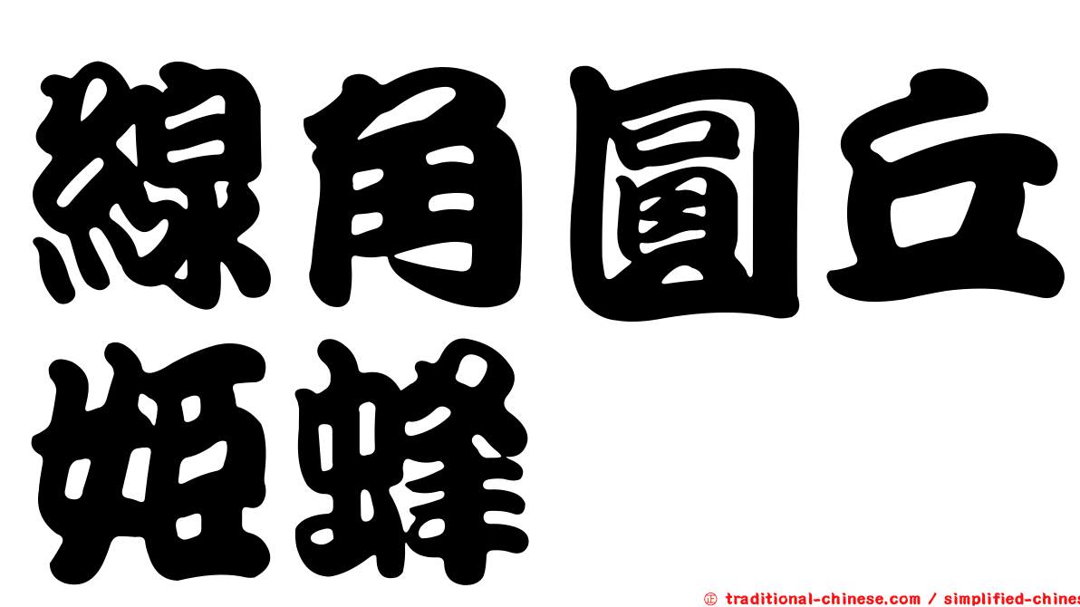 線角圓丘姬蜂