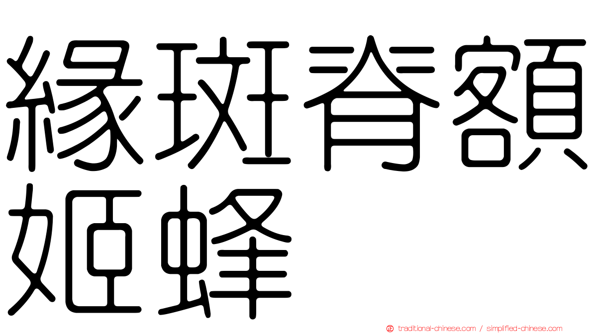 緣斑脊額姬蜂