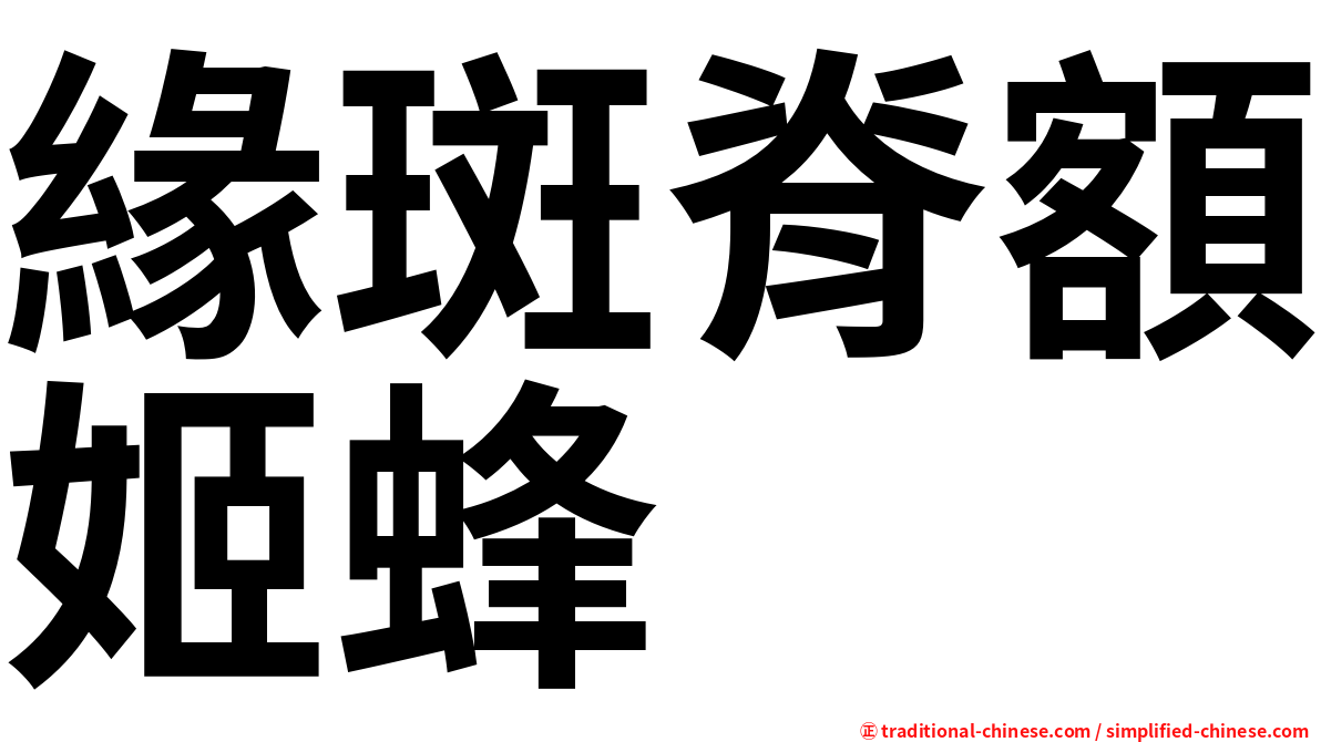 緣斑脊額姬蜂