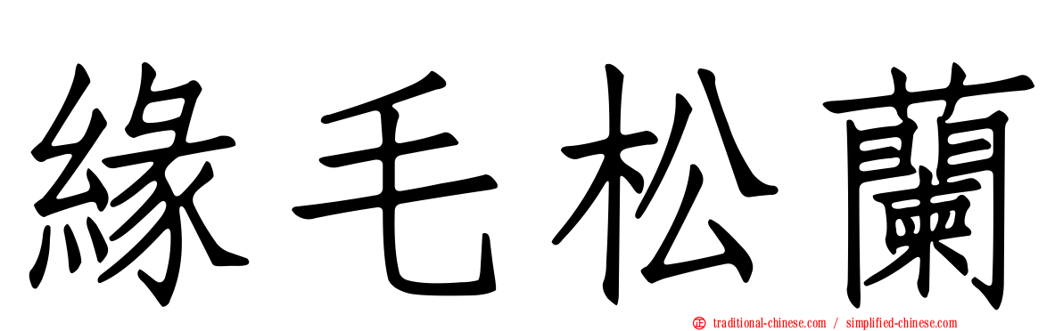緣毛松蘭