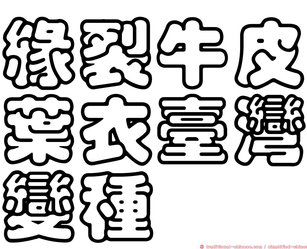 緣裂牛皮葉衣臺灣變種