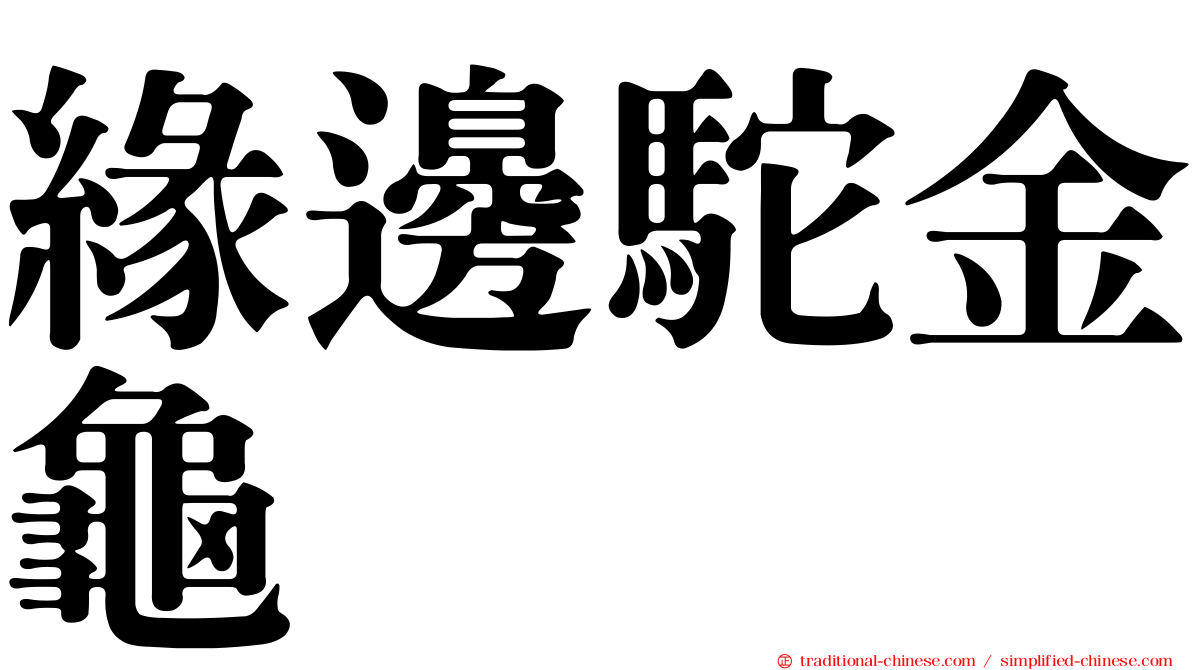 緣邊駝金龜