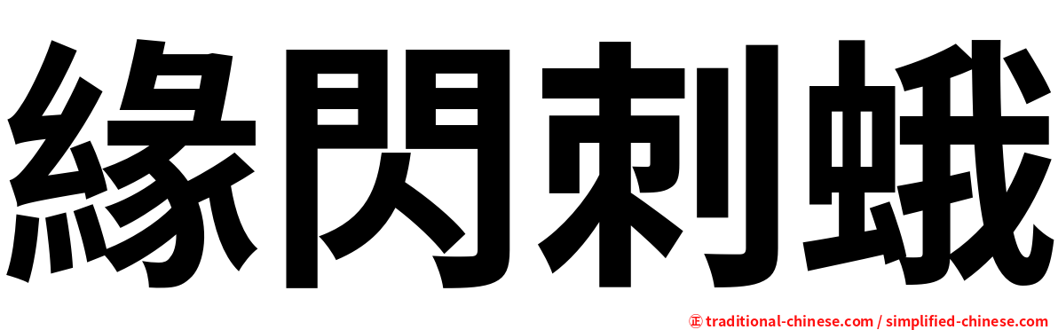 緣閃刺蛾