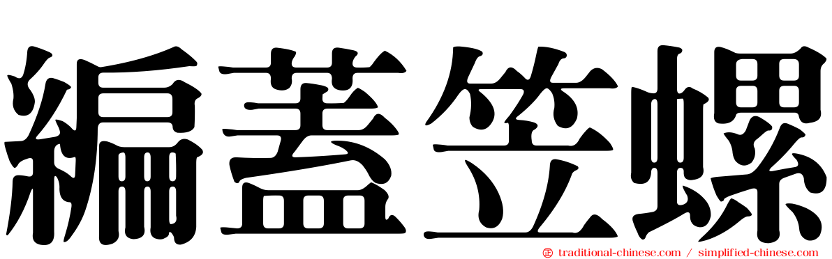 編蓋笠螺