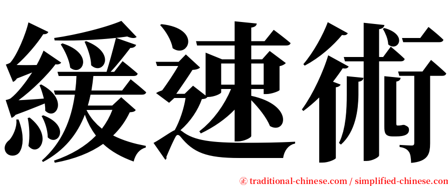 緩速術 serif font