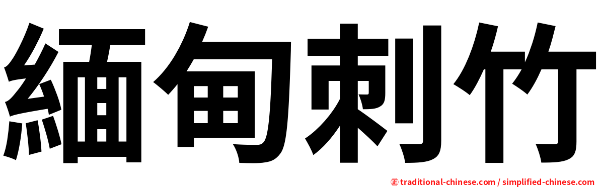 緬甸刺竹