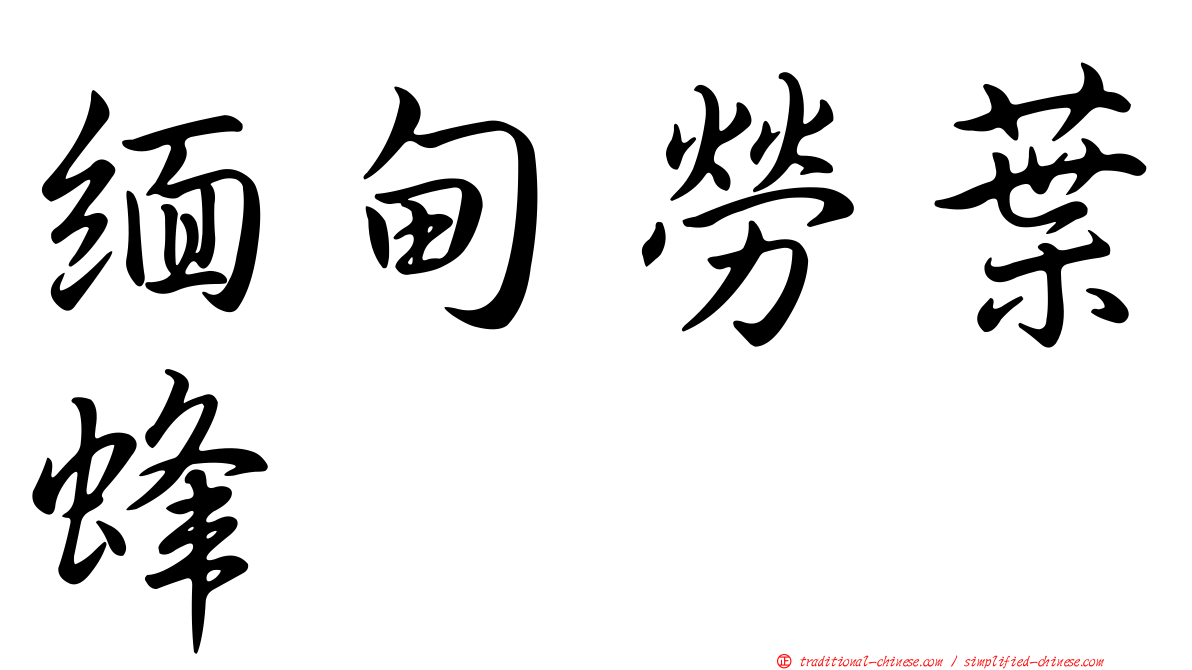 緬甸勞葉蜂