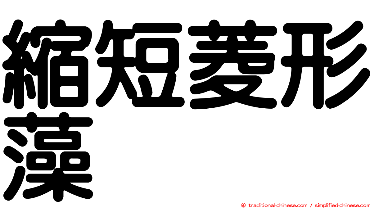 縮短菱形藻