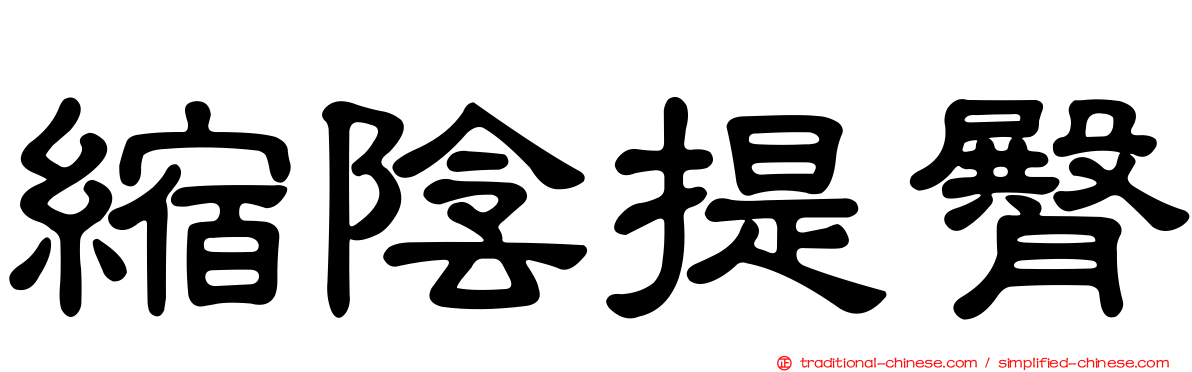 縮陰提臀