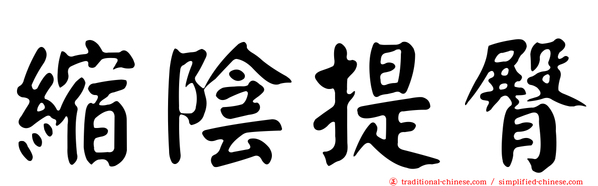 縮陰提臀