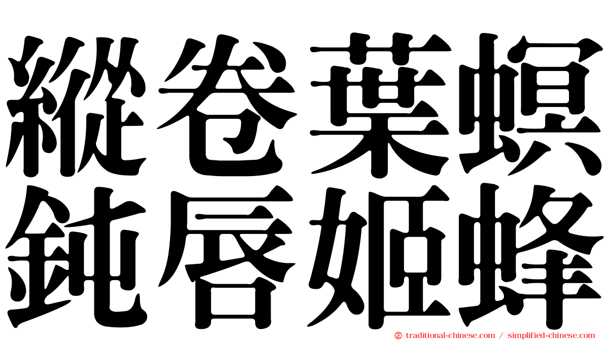 縱卷葉螟鈍唇姬蜂