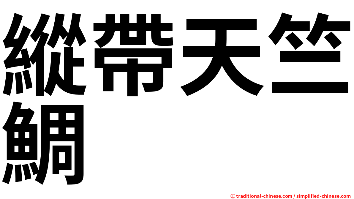 縱帶天竺鯛