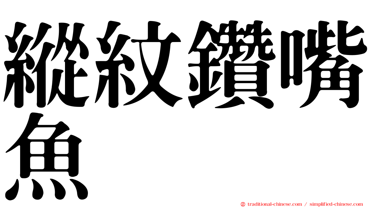 縱紋鑽嘴魚