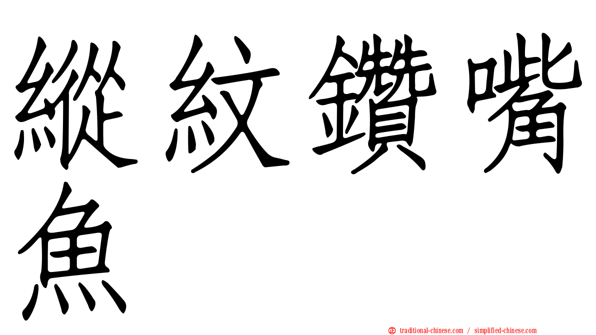 縱紋鑽嘴魚