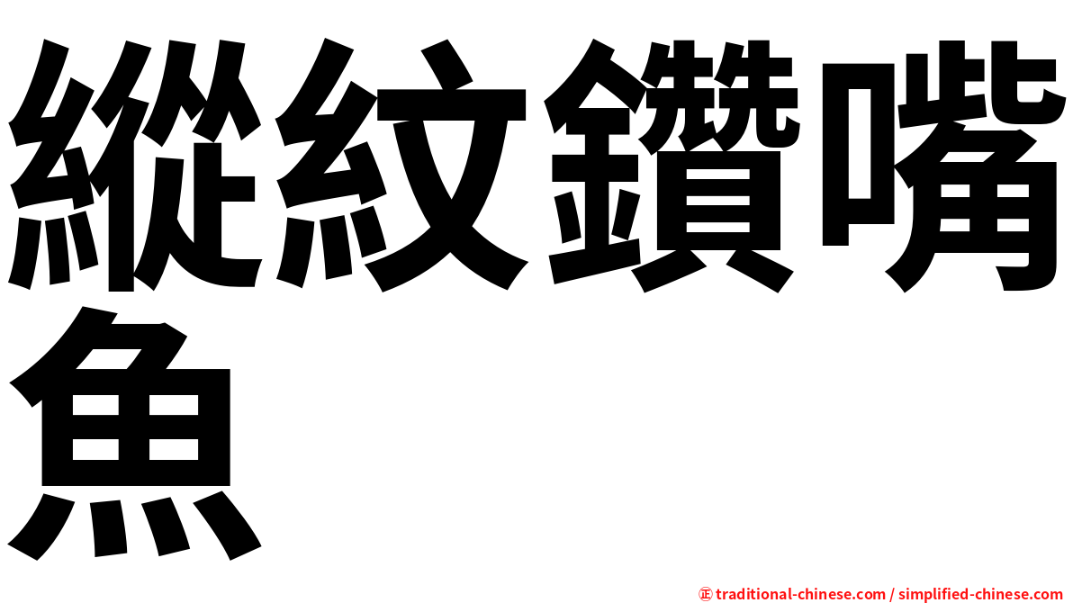 縱紋鑽嘴魚