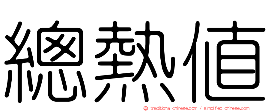 總熱值