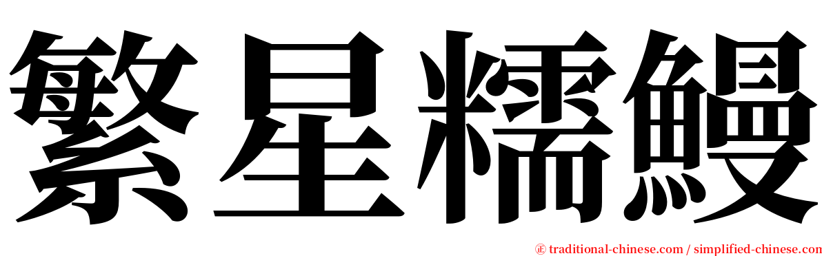 繁星糯鰻 serif font