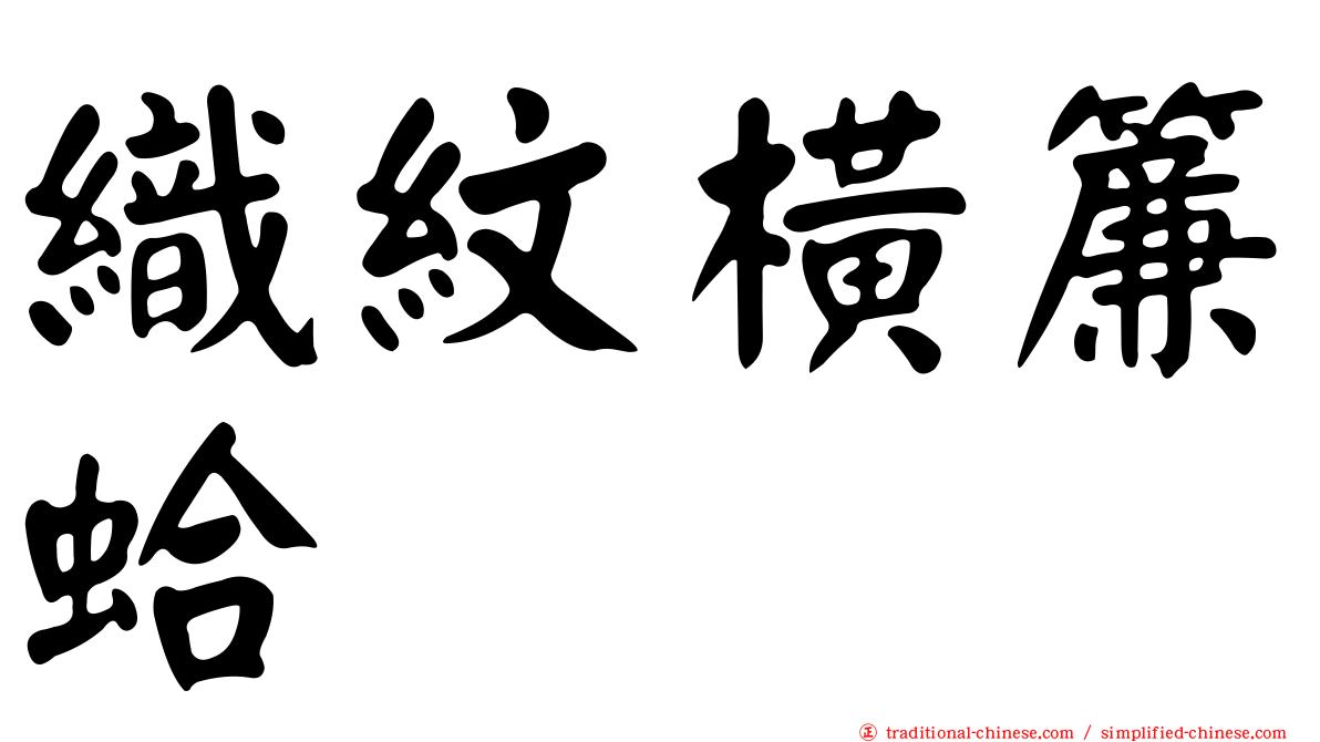 織紋橫簾蛤