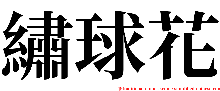 繡球花 serif font