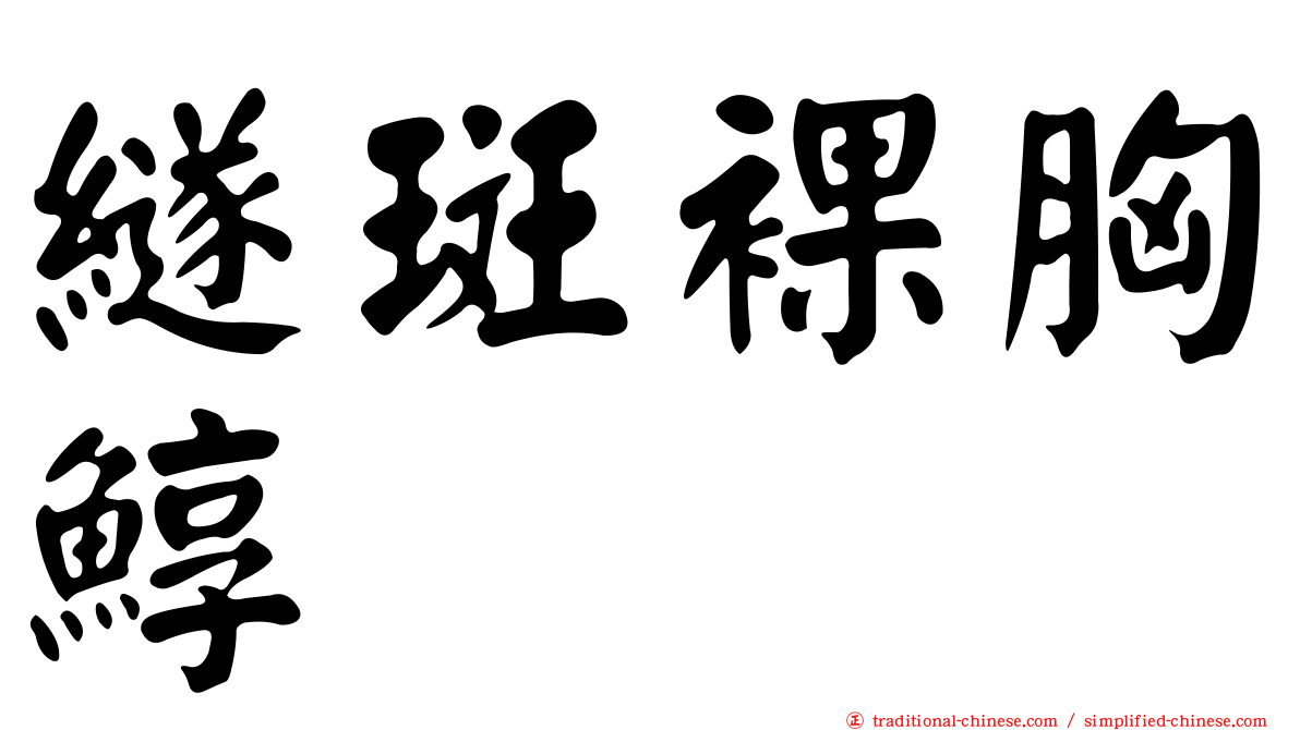 繸斑裸胸鯙