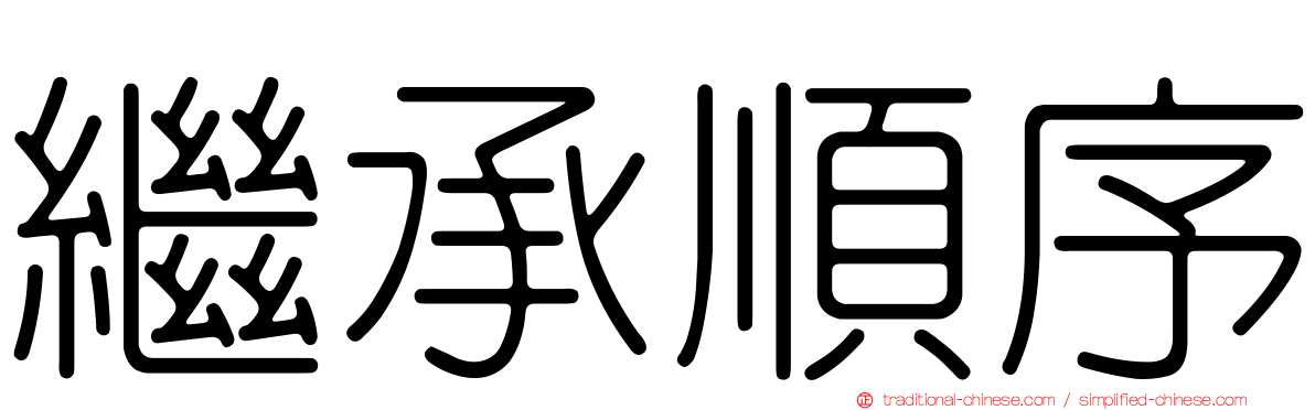 繼承順序