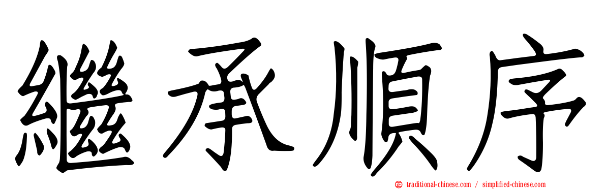 繼承順序