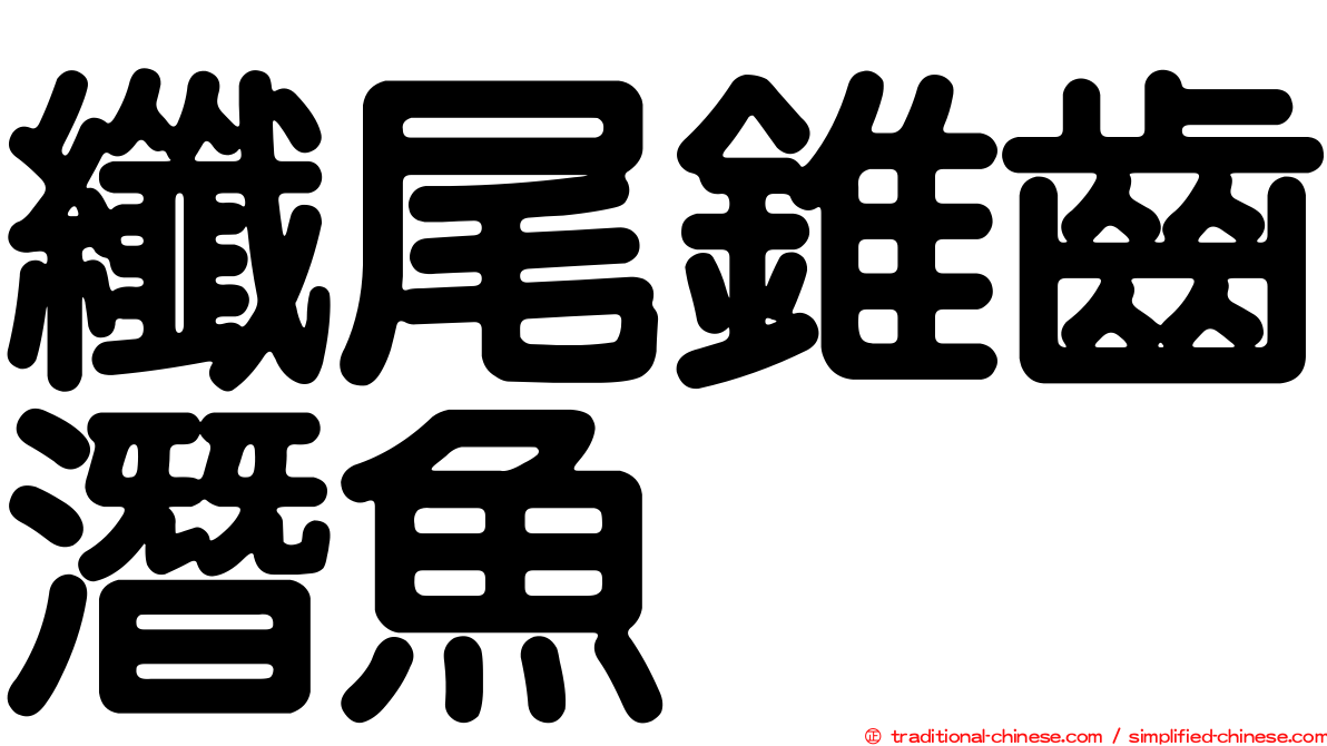 纖尾錐齒潛魚