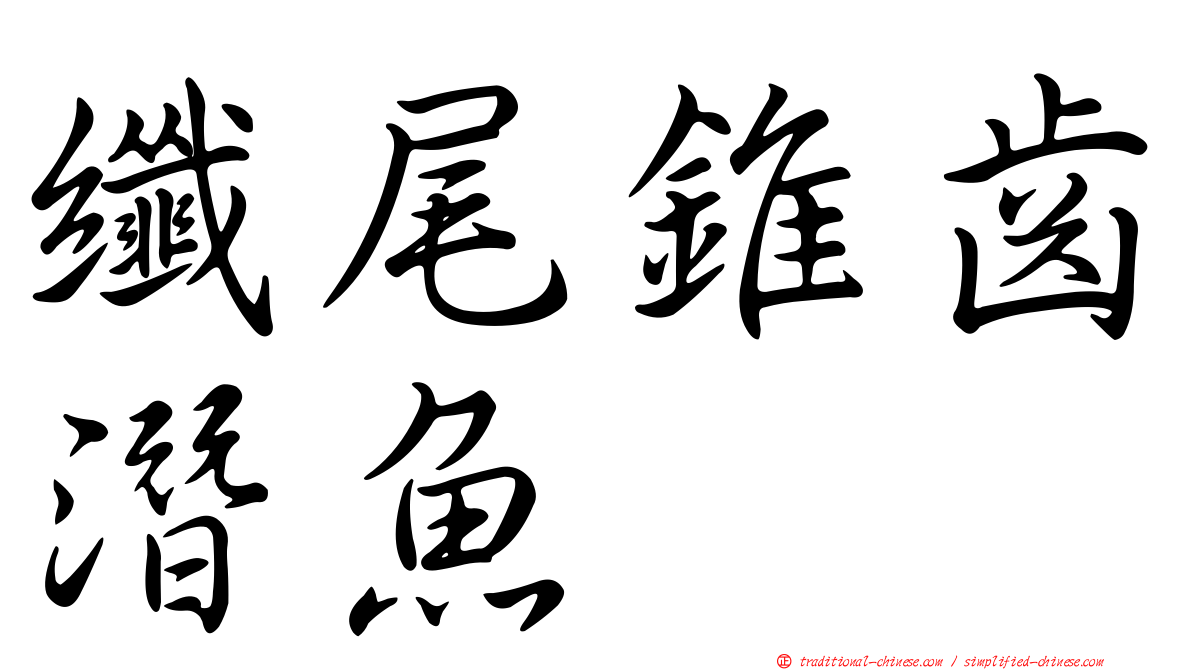 纖尾錐齒潛魚