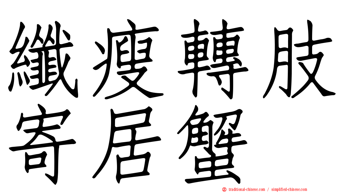 纖瘦轉肢寄居蟹