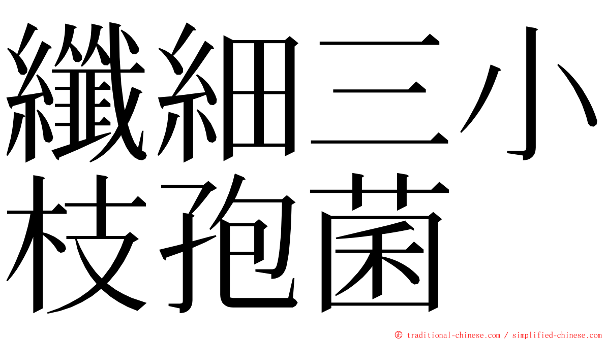 纖細三小枝孢菌 ming font