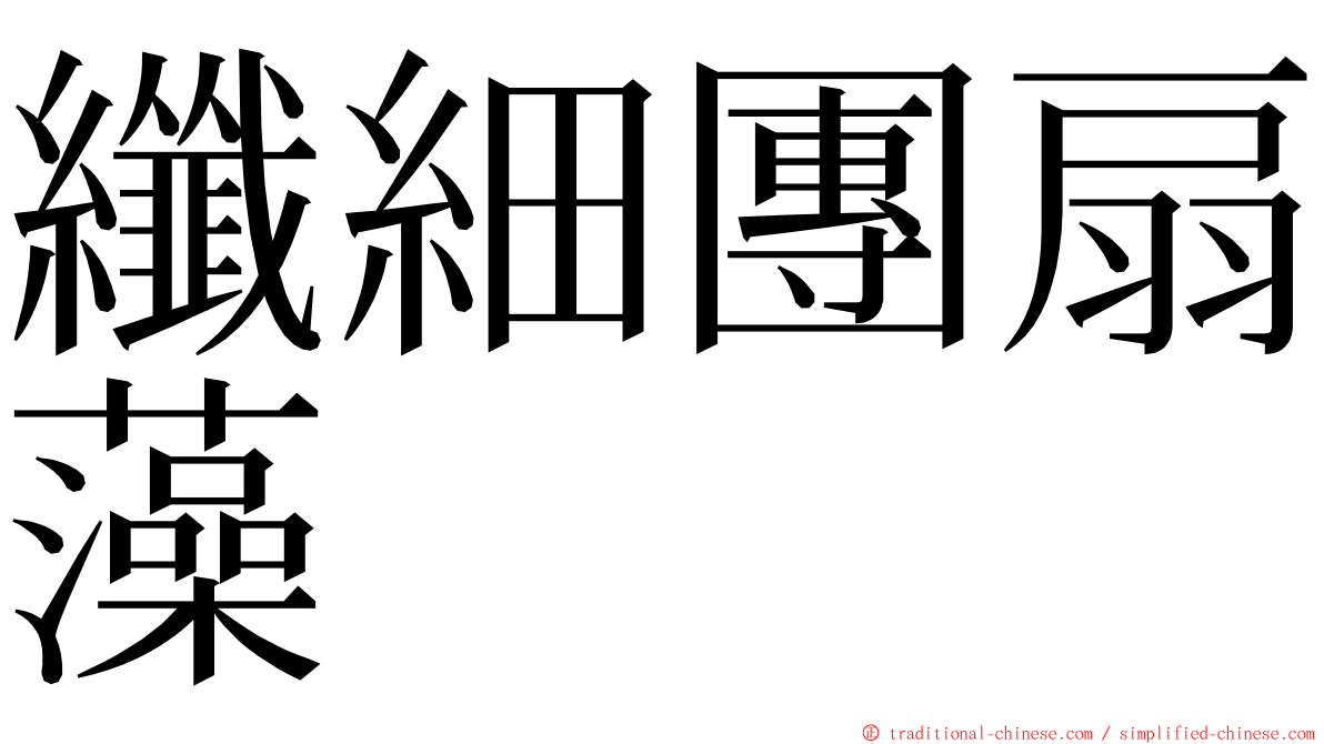 纖細團扇藻 ming font