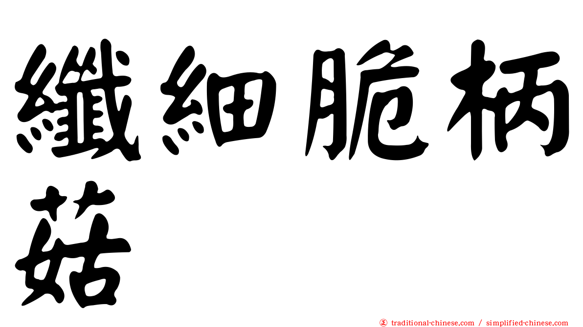 纖細脆柄菇