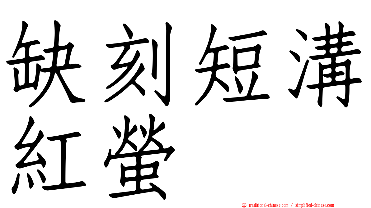 缺刻短溝紅螢