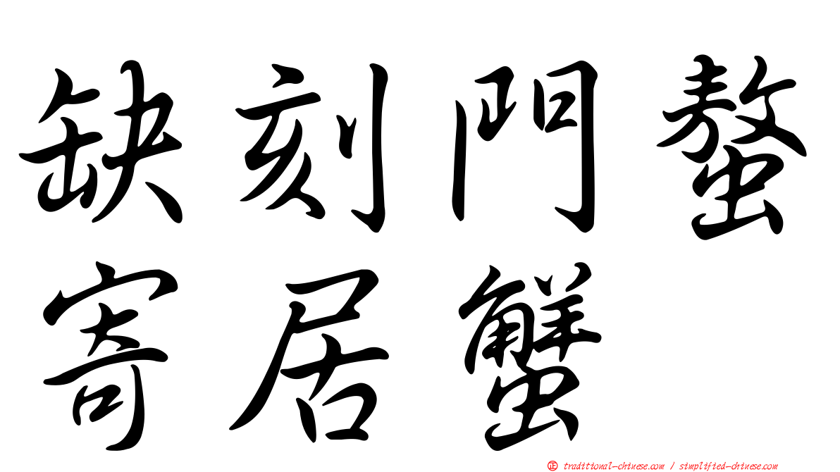 缺刻門螯寄居蟹