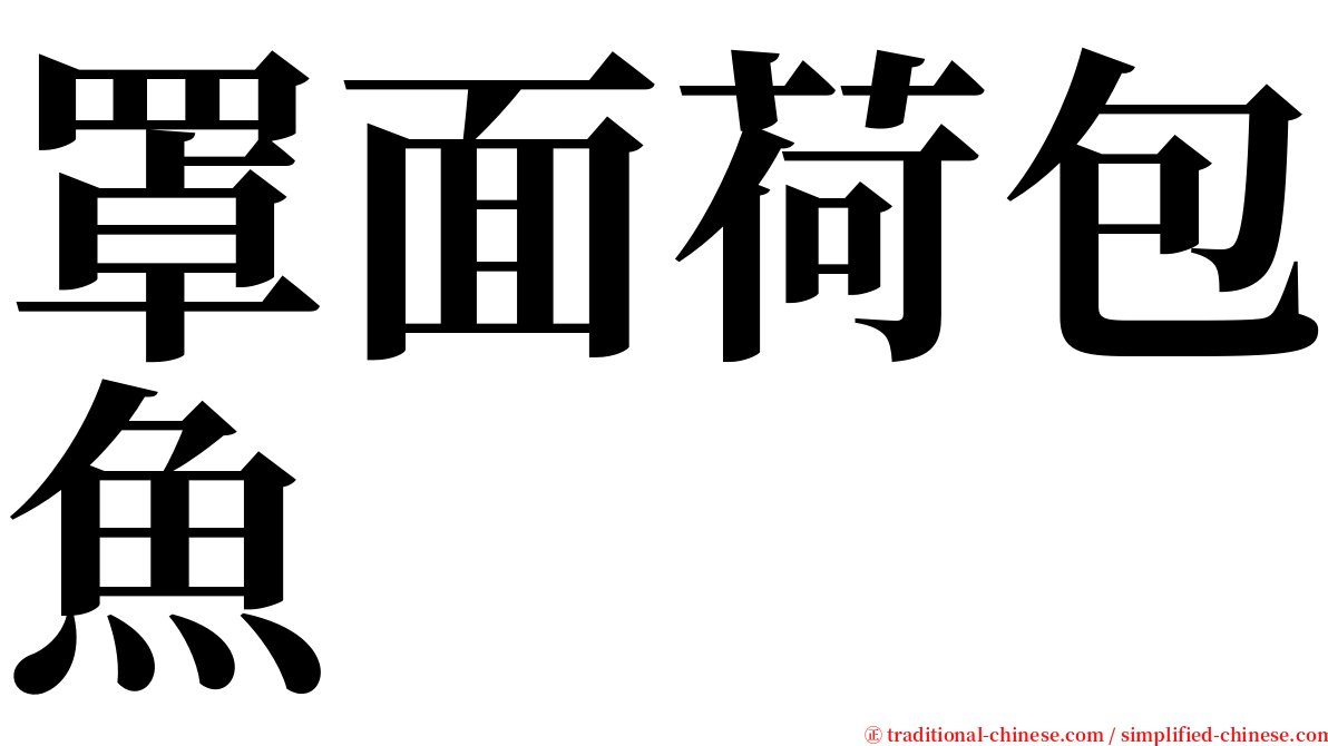 罩面荷包魚 serif font