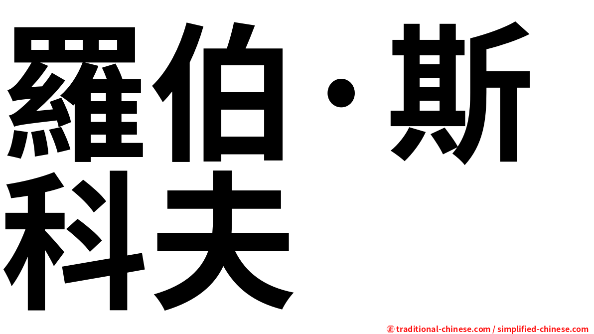 羅伯·斯科夫