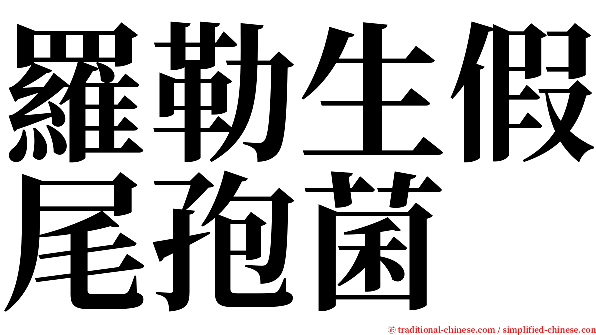 羅勒生假尾孢菌 serif font