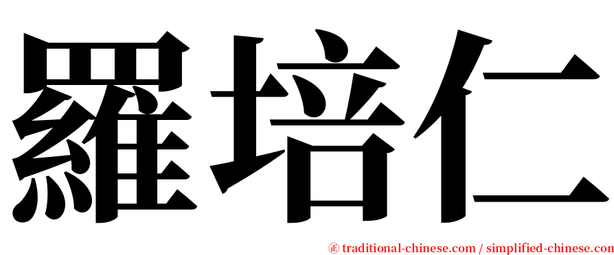 羅培仁 serif font