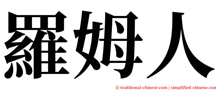 羅姆人 serif font