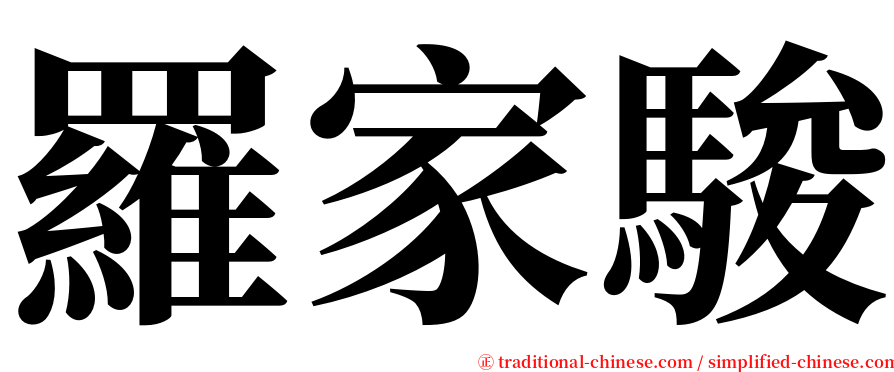 羅家駿 serif font