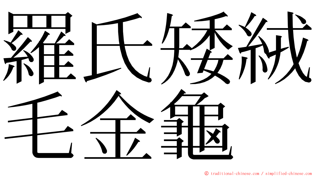 羅氏矮絨毛金龜 ming font
