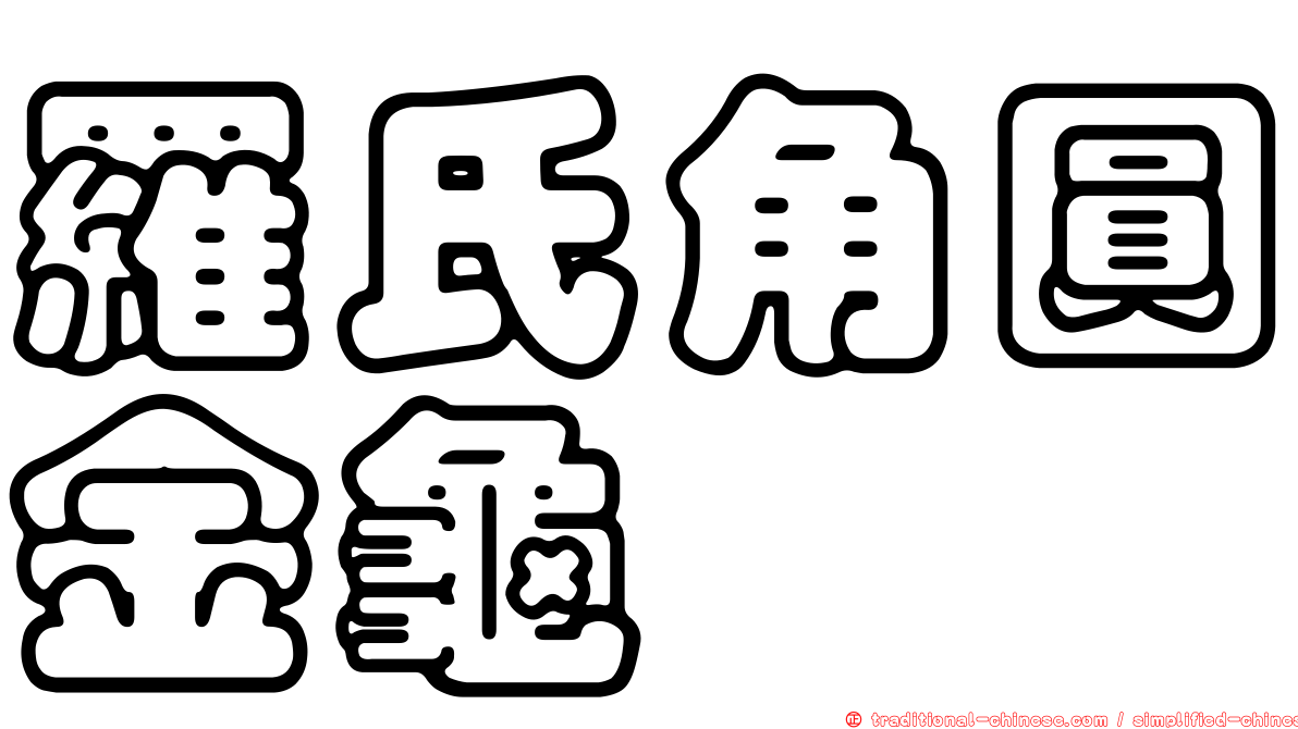 羅氏角圓金龜